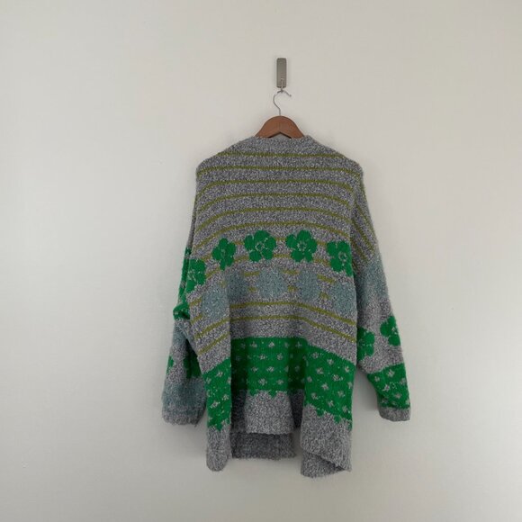 Natural Life Calla Jacquard Chunky Knit Boho Cardigan Sweater Size L/XL - Picture 2 of 6